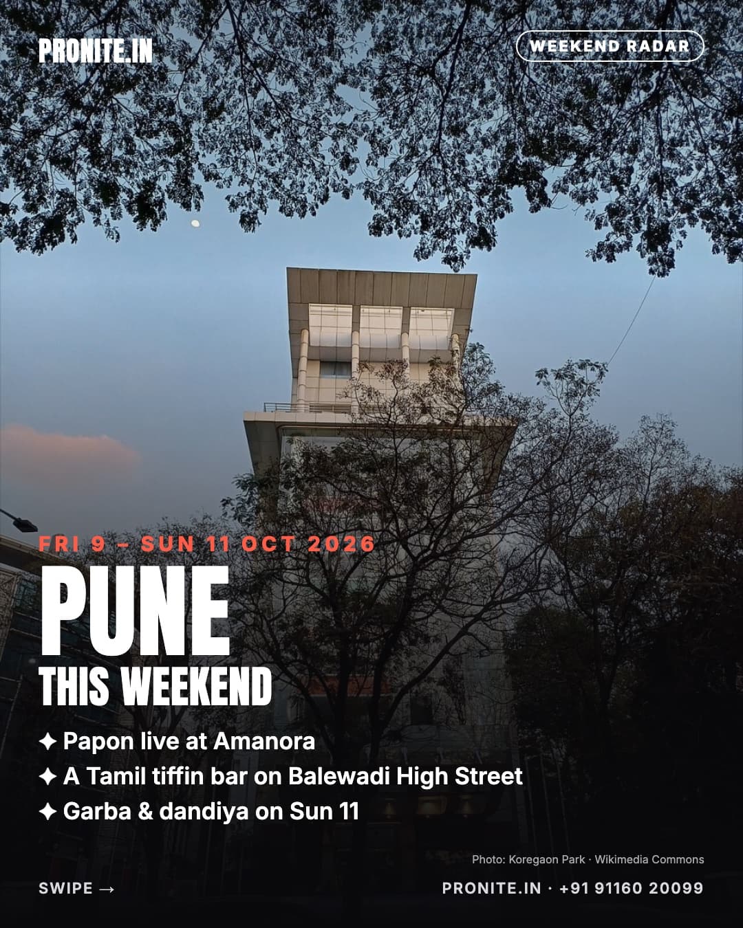 Pune this weekend: new openings, must-visits & party radar (9–11 Oct 2026)